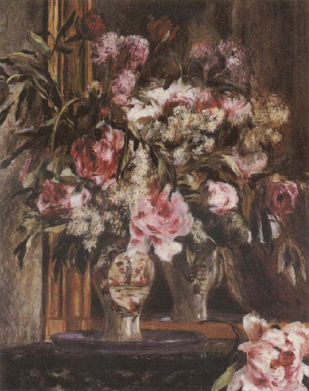 Pierre-Auguste Renoir Peonies,Lilacs ad Tulips Sweden oil painting art